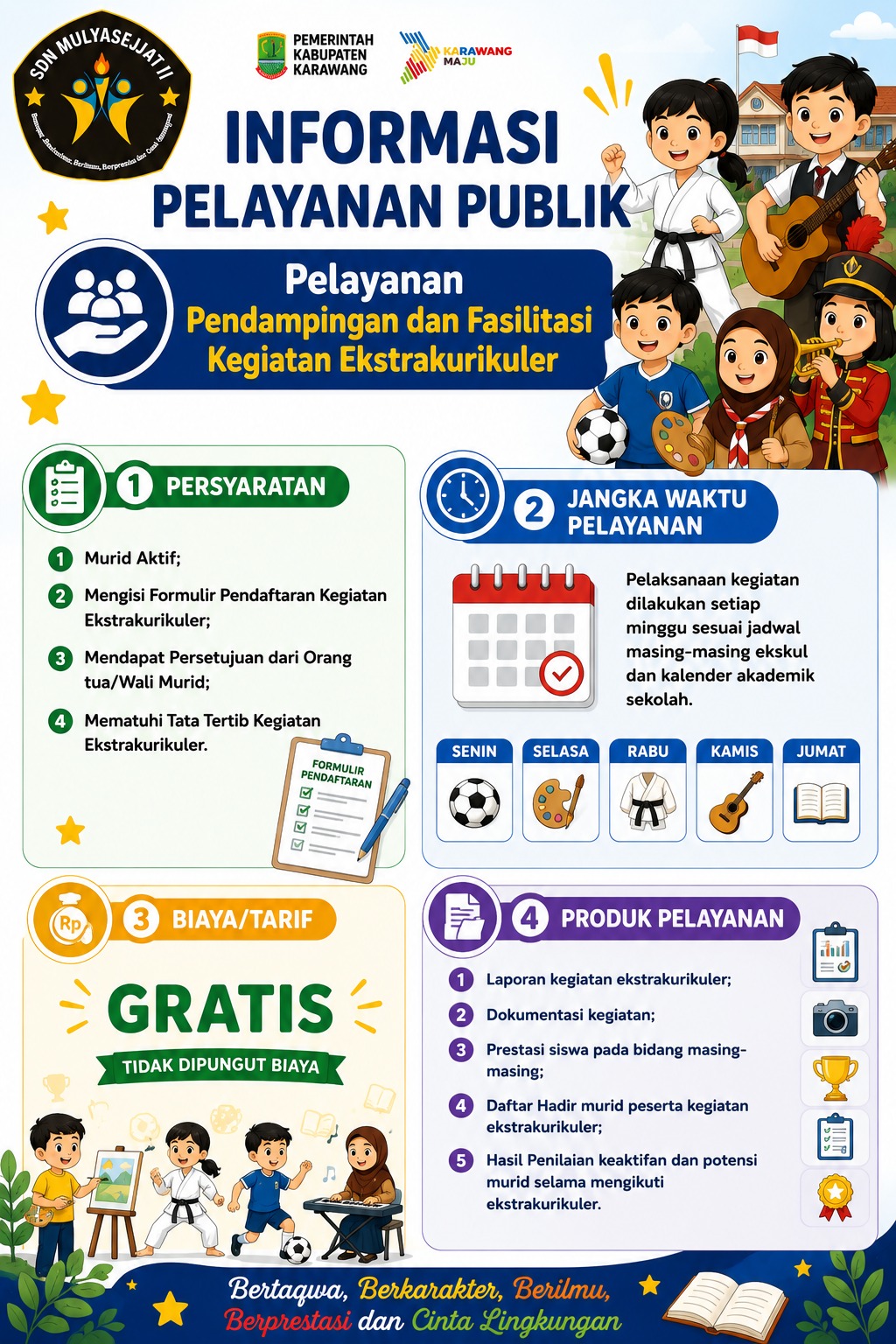 INFORMASI PELAYANAN PUBLIK : Pendampingan dan Fasilitasi Kegiatan Ekstrakurikuler